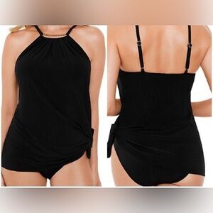 Magicsuit Miraclesuit Swim Dress Swimsuit One Piece Womens 12 Black New w tags